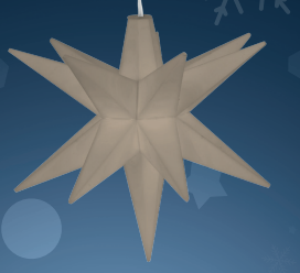 3D LED-Mini-Stern taupe