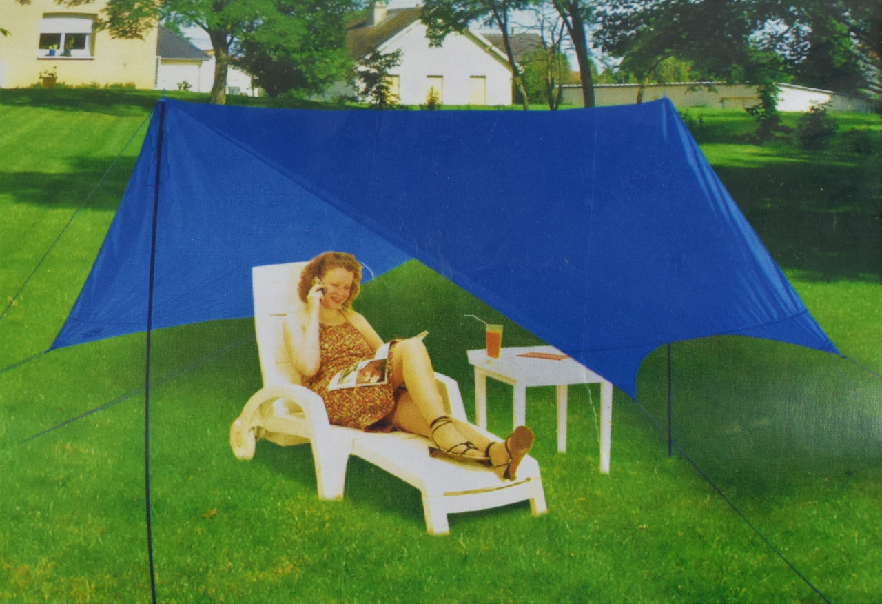 Sonnensegel in blau 430 x 350cm