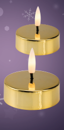LED-Teelichter 2er gold 1038-Y001G