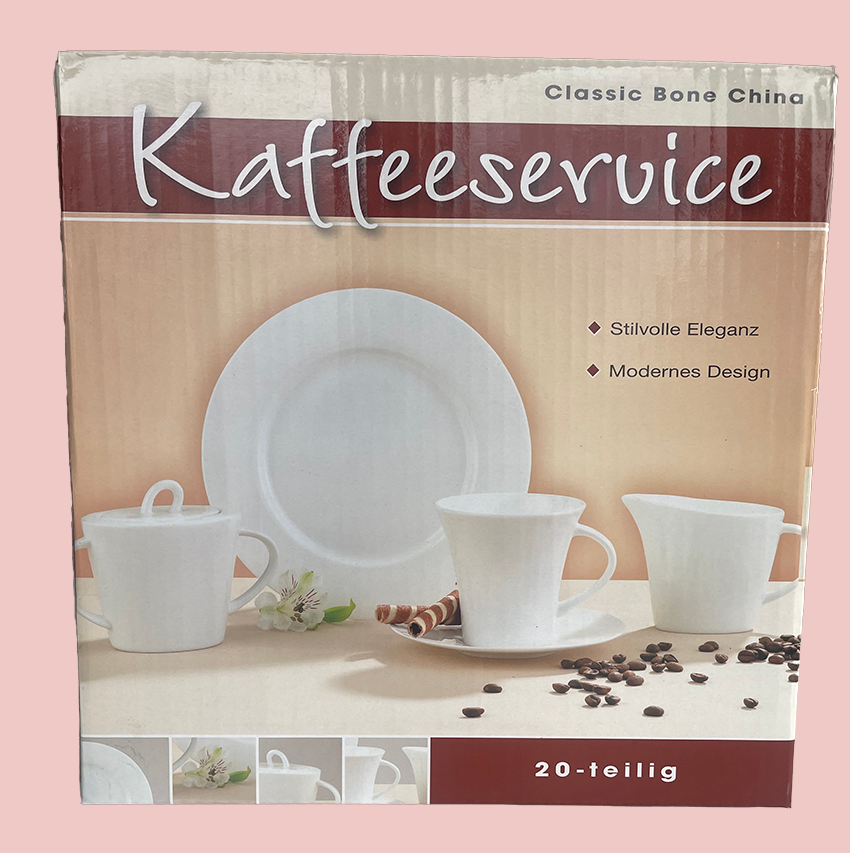 Kaffeeservice 20teilig weiß
